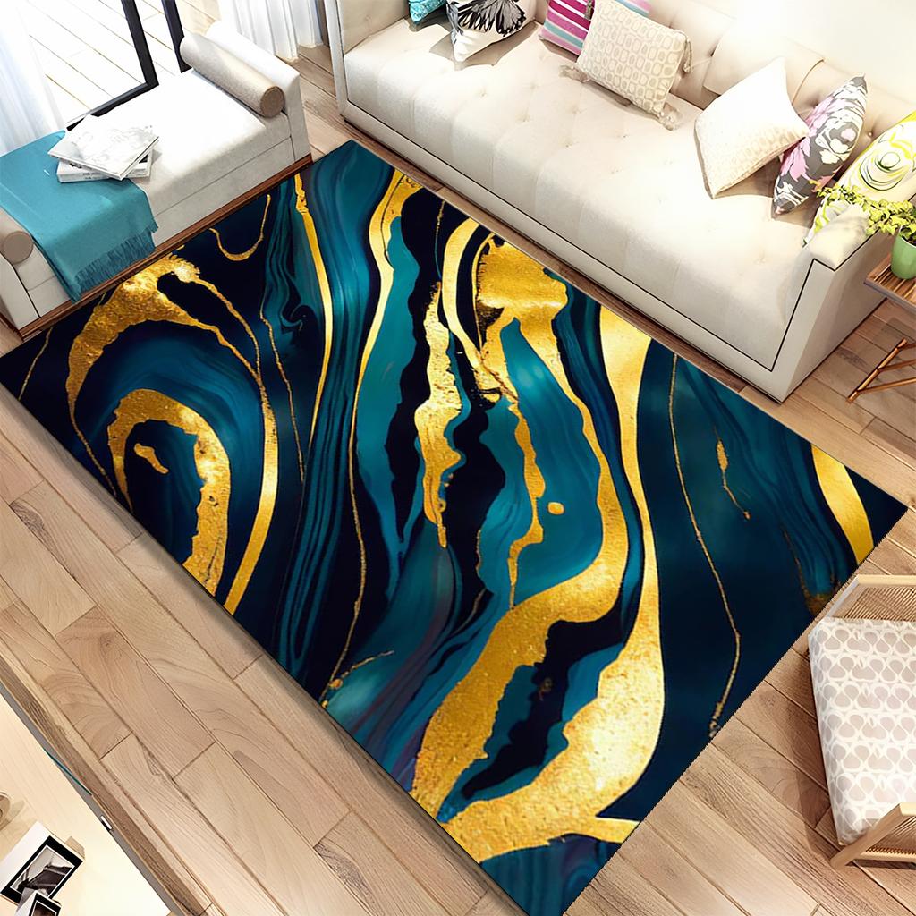 Цвет золотого скандинавского мрамора, великолепный коврик, большой ковер, ковер для дома, гостиной, спальни, дивана, коврик для двери, декор, нескользящий напольный коврик