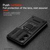KEYSION Shockproof Armor Case for Xiaomi POCO X7 Pro Slide Camera Lens Protection Ring Stand Phone Back Cover for Redmi Turbo 4