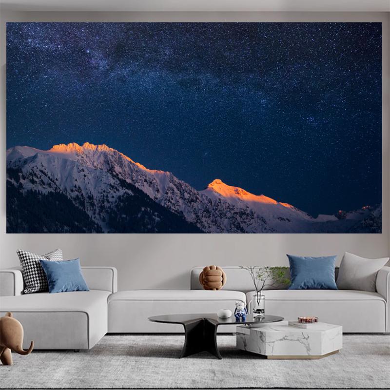 Snow Mountain Landscape Tapestry Wall Hanging Aesthetic Scenic Wall Decor Boho Bedroom Living Room Office Yoga Room Decor