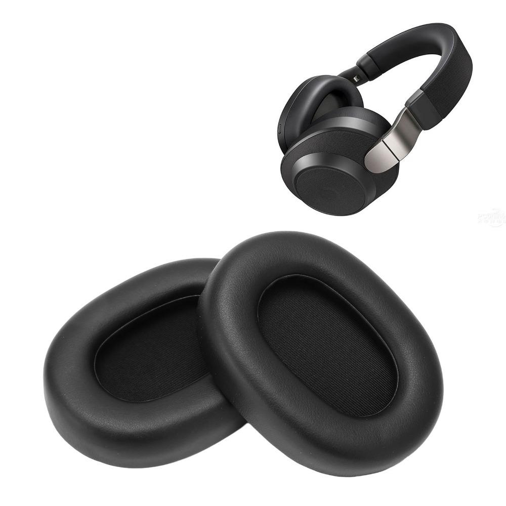 2PCS Black Replacement Ear Pads Leather Ear Covers for Elite 85h Wireless Headset Sound Equipment