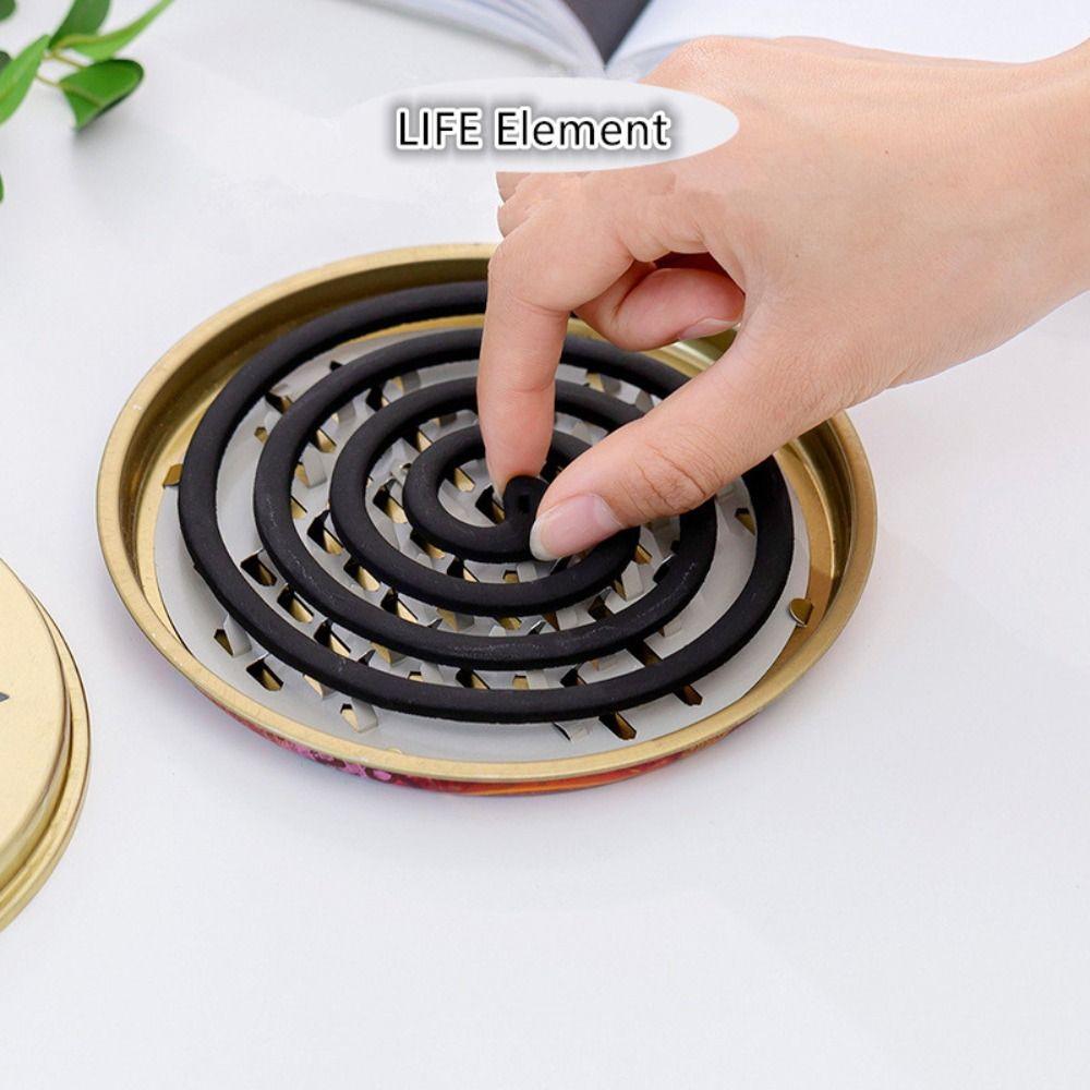 Fireproof Mosquito Spiral Holder Box with Lid Mosquito Coil Burner  For Living Room Bedroom