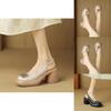 Summer Fashion Thick Heel Sandals For Women With Round Toe And Rubber Sole