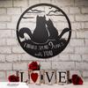 Cat 9 Lives Crafts - Unique Metal Artwork - Stylish Wall Stickers - Perfect Shape Decoration for Cat Lovers and Home Decor