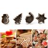 4Pcs/set New Christmas Series Cookie Baking Moulds Santa Claus Snowman Christmas Tree Star Snowflake Mold Biscuits Cutter Set