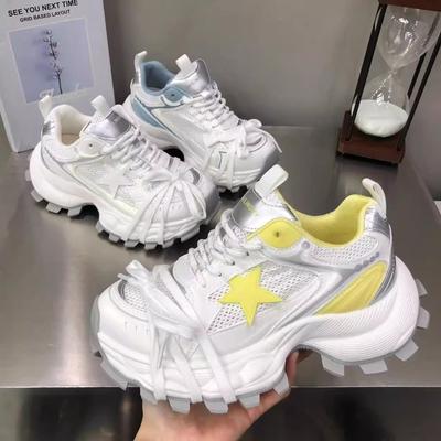 Bajia платформа папины кроссовки женские летние новые на шнуровке звезды дышащая сетка увеличивающие рост повседневные спортивные кроссовки тренд