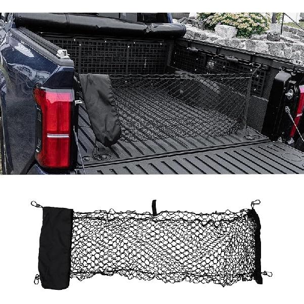 Cargo Net Compatible with 2024 2025 2026 Toyota Tacoma Envelope Style Truck Storage Net Dense Mesh with Free Storage Bags for 2025 Tacoma Exterior