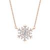 Ожерелье из циркона в виде снежинки, женский простой нишевый дизайн, высококлассная легкая роскошная подвеска, цепочка для ключицы, подарочная бижутерия для девушки