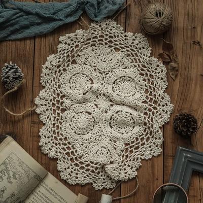 Новые винтажные вязаные крючком салфетки Шебби-шик Ручная работа Подставка под стол Круглые Овальные Свадебный декор