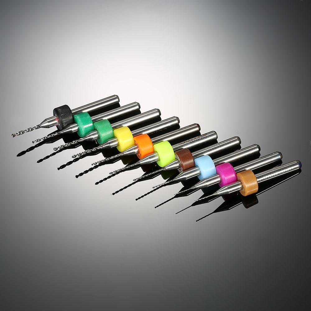 10 шт. набор микро сверл из карбида вольфрама, гравировальные инструменты для печатной платы