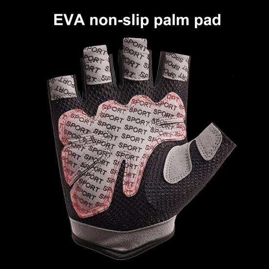 1 пара спортивных перчаток с сеткой, противоскользящие, большие, с половиной пальцев, унисекс, полые, фрикционные, износостойкие, полые
