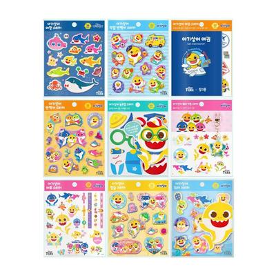 Сделано в Корее - Серия стикеров Pinkfong Baby Shark (10 вариантов)