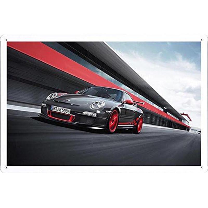 Автомобильные металлические жестяные таблички Плакат Декор стены спортивного автомобиля Винтажные художественные постеры Железная живопись для мужской комнаты Домашнего кафе Гаража Клуба Бара