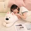 Stuffed Dog Pillow Fuzzy Dog Plush Toy Fluffy Cuddle Pillow Cute Animal Long Pillow Sofa Bed Use Cushion Gift for Kids Adults
