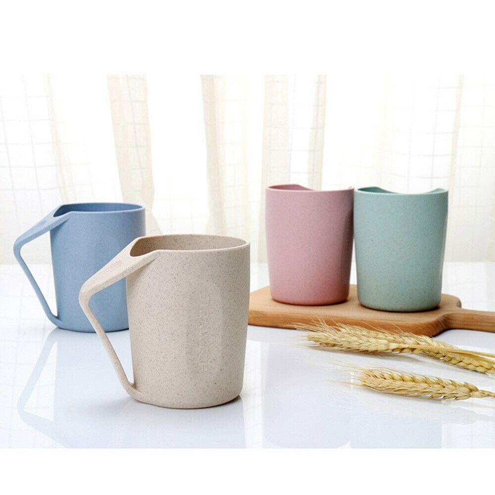 Travel Toothbrush Brushing Cup Mouthwash Water Mug Wheat Straw Tumblers Mug Cup Plastic Cup