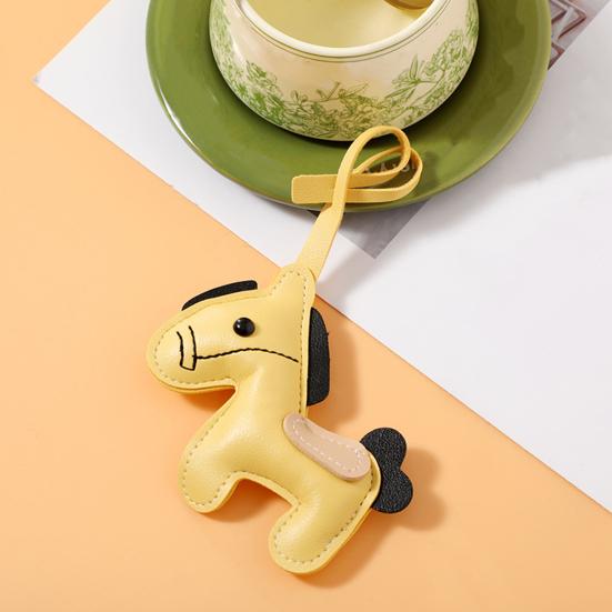 Брелок Яркий цвет Искусственная кожа Дизайн лошади Брелок с ремешком Рюкзаки Ключи от машины Сумки Аксессуар для сумки