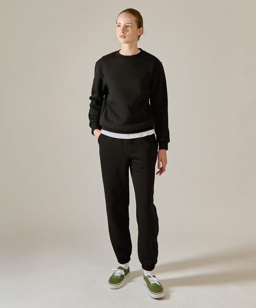 BASIC HOUSE Women'S Fleece-Lined Jogger Fit Training Pants Black Wypt7151