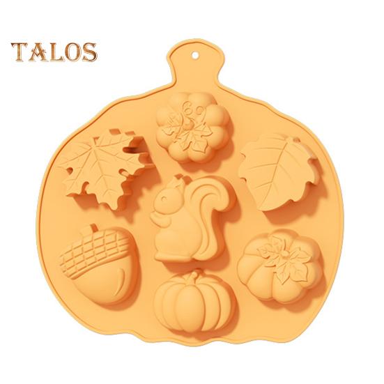 Силиконовая форма для торта на День благодарения в форме тыквы, осенние листья, многоразовая гибкая форма для шоколада, термостойкий инструмент для выпечки для тематической вечеринки в честь осеннего урожая