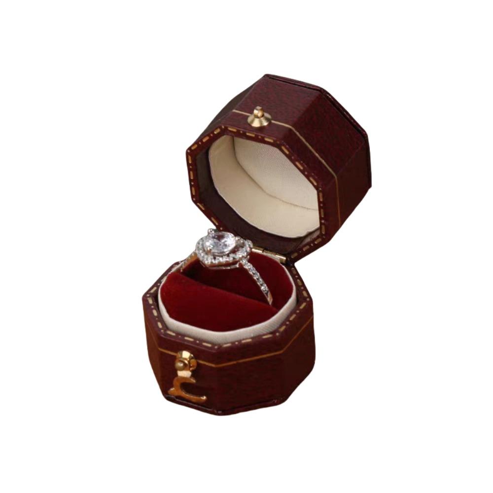 Exquisite Engagement Ring Box Display Holder Jewelry Storage Box Small Ring Bearer Box  Unisex