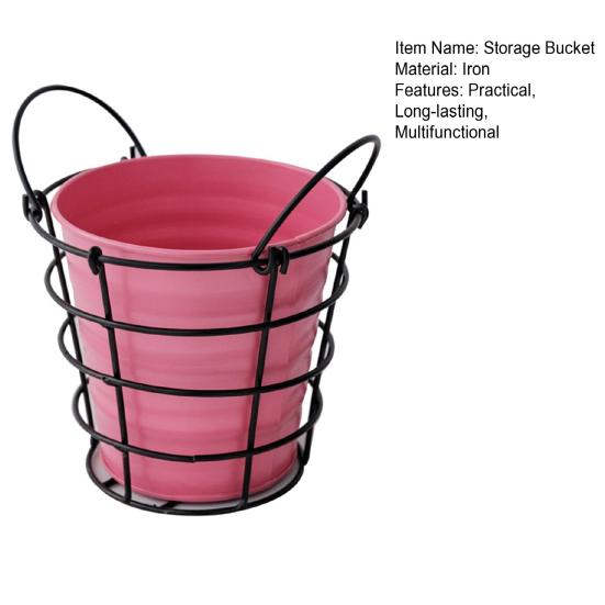 Корзина для хранения с железным каркасом, подвесная корзина-кашпо, балконный подвес для цветочного горшка, украшение для дома