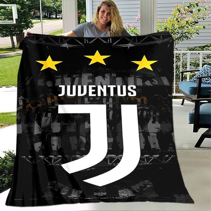 1pc Blanket - Juventus FC logo Print Design, Lightweight Blanket for Sofa, Bed- Soft &Warm, Gift for All Seasons