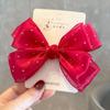 1PC New Cute Princess Korean Silver Dot Big Bow Girls Hairpins Children Headwear Hairgrip Hair Clips Barrettes Hair Accessories