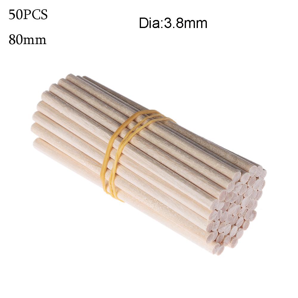 10/50Pcs Pine Round Wooden Rods Counting Sticks Educational Toys Durable Dowel For Building Model Woodworking DIY Crafts Tools