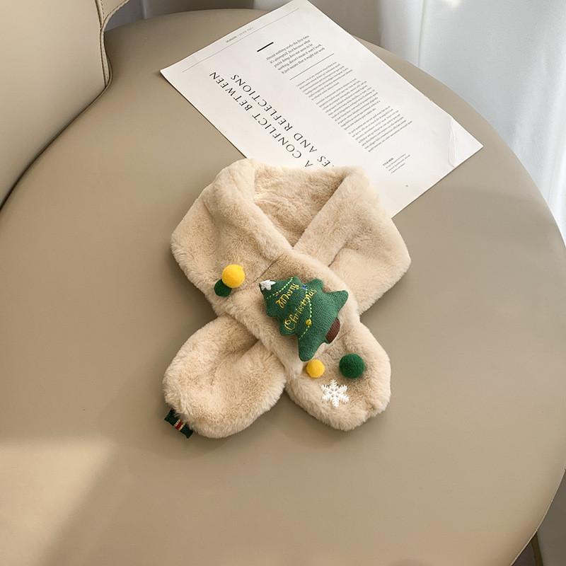 Детский шарф 'Рождественская елка' Зимний Утепленный Теплый Детский Шарф Мягкий Приятный к Коже Премиальное Ощущение для Мальчиков и Девочек