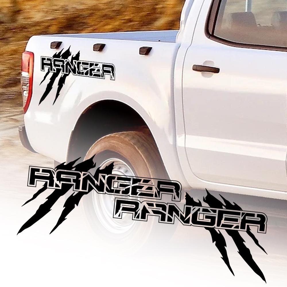 Nlbn7 Боковая наклейка на кузов автомобиля для Ford Ranger Raptor XLT XL Lariat T6 Отделка Декоративная накладка на борт пикапа Наклейка Декор для автотюнинга