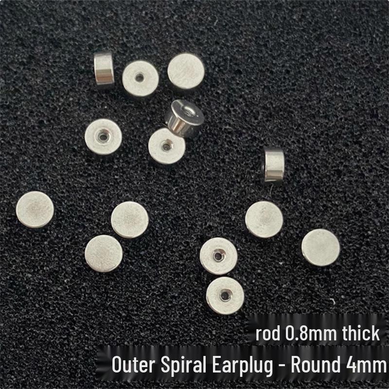 Аксессуары для серег: Игла из титановой стали с круглым шариком, диском и прозрачными застежками для серег