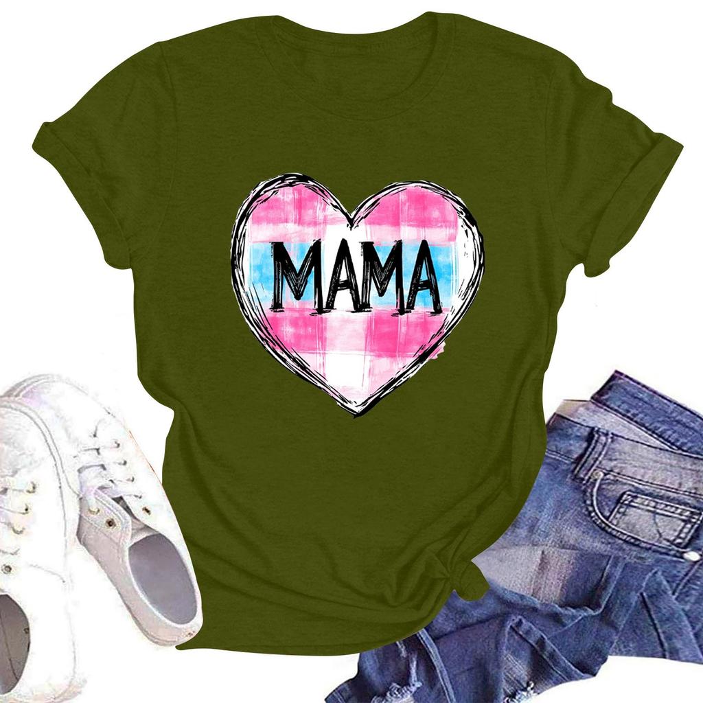 Женская повседневная футболка с круглым вырезом и короткими рукавами с принтом