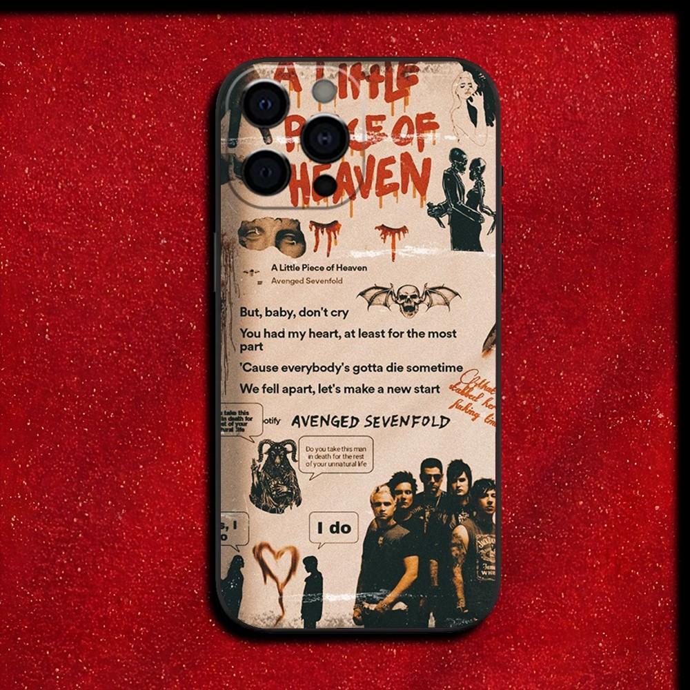 Чехол для телефона A-Avenged S-Sevenfold A7X для iPhone 16,15,14,13,12,11,Pro,X,XS,Max,XR,Plus,Mini Мягкий черный чехол