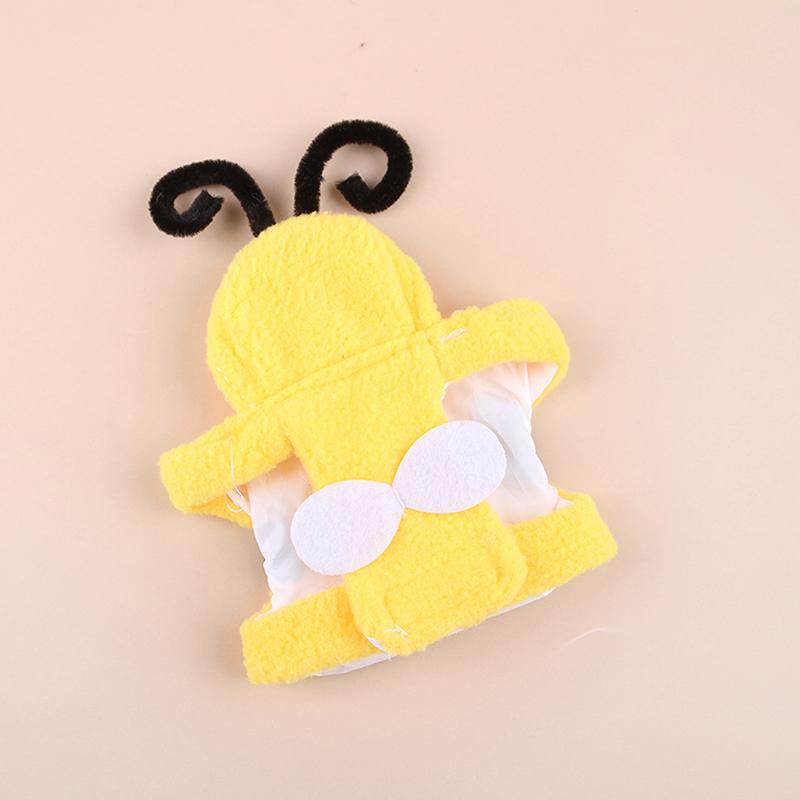 Забавная толстовка с капюшоном в форме пчелы, милая зимняя теплая мягкая одежда для косплея птиц, попугаев, корелл, волнистых попугаев, костюм пчелы, аксессуары для домашних животных