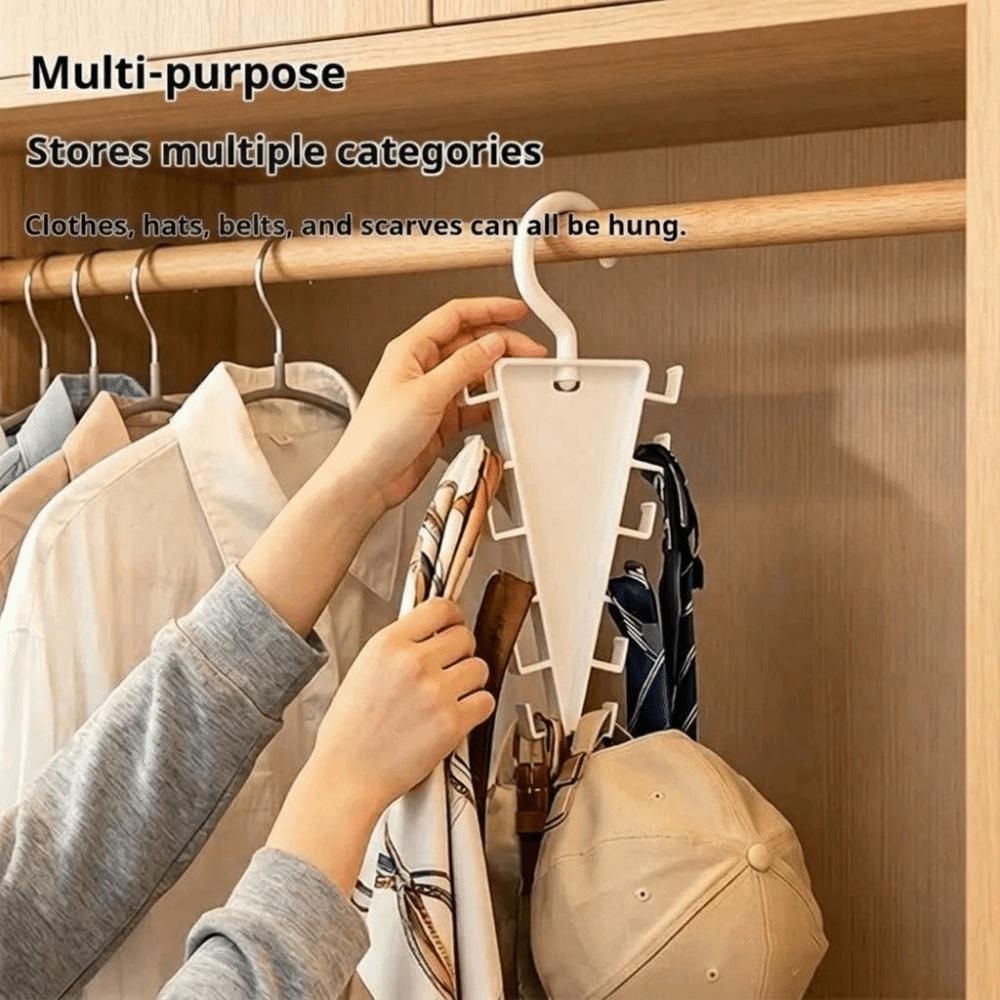 Space Saving V Shaped Hanger Rotatable Hat Rack Portable Multi Hook Organizer