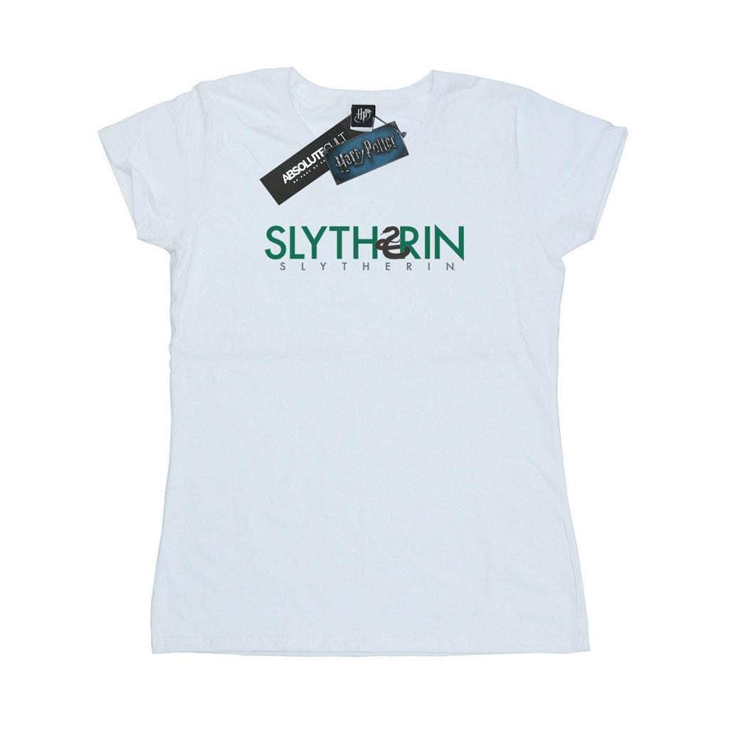 Harry Potter Womens/Ladies Slytherin Text Cotton T-Shirt