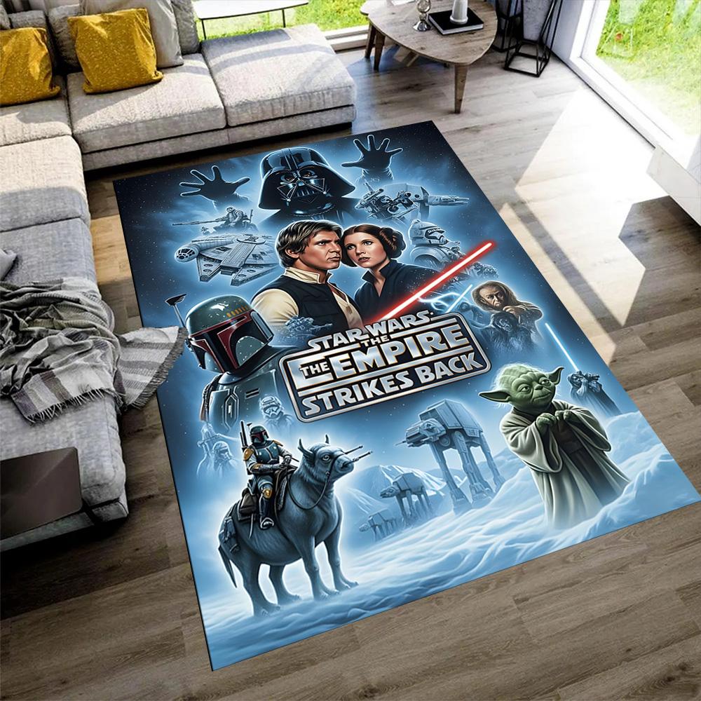 Star Wars Carpet Perfect for Foyer Dining Room Living Rooms Bedrooms Anti-slip Rug Anime Office Decor Birthday Christmas Gift