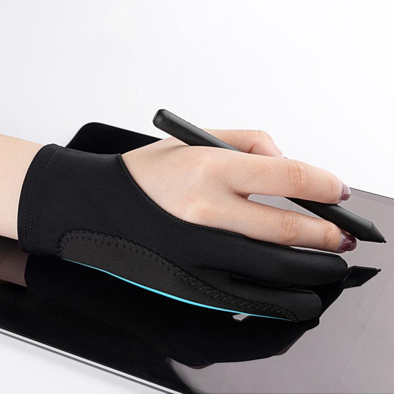 Anti-Fouling Anti Abrasion And Anti Perspiration Two-Fingers Glove For Tablet