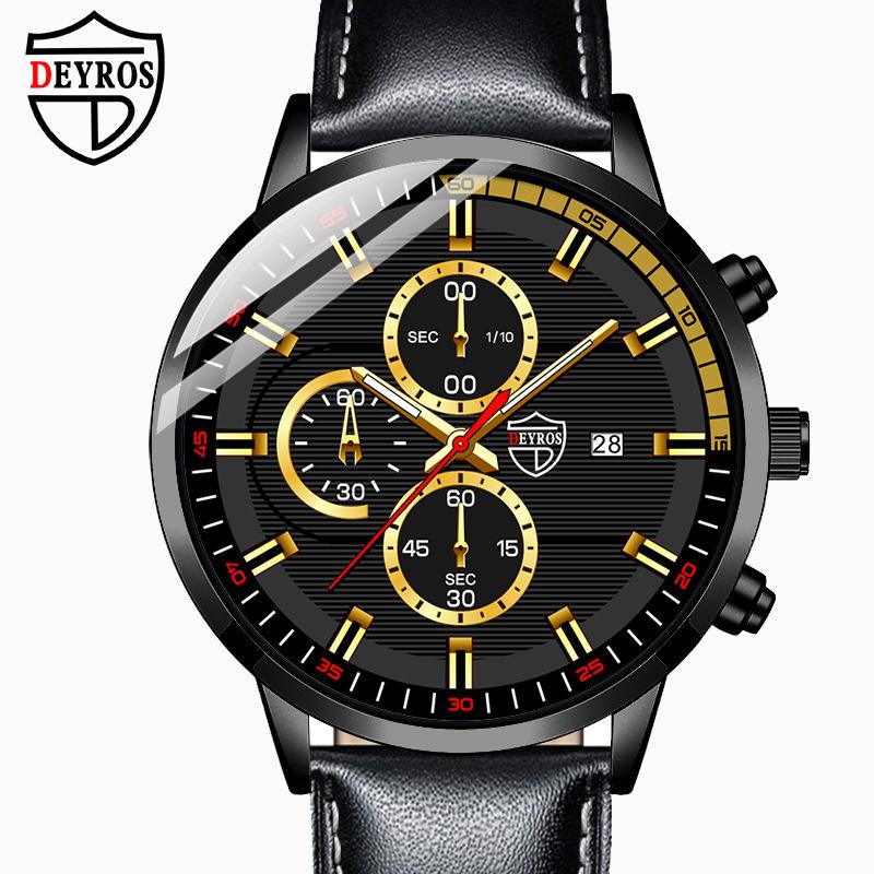 Fashion Calendar Watch Men's Watch Quartz Watch Men's Leather Watch Casual Watch Sports Watch Student Watch Men's