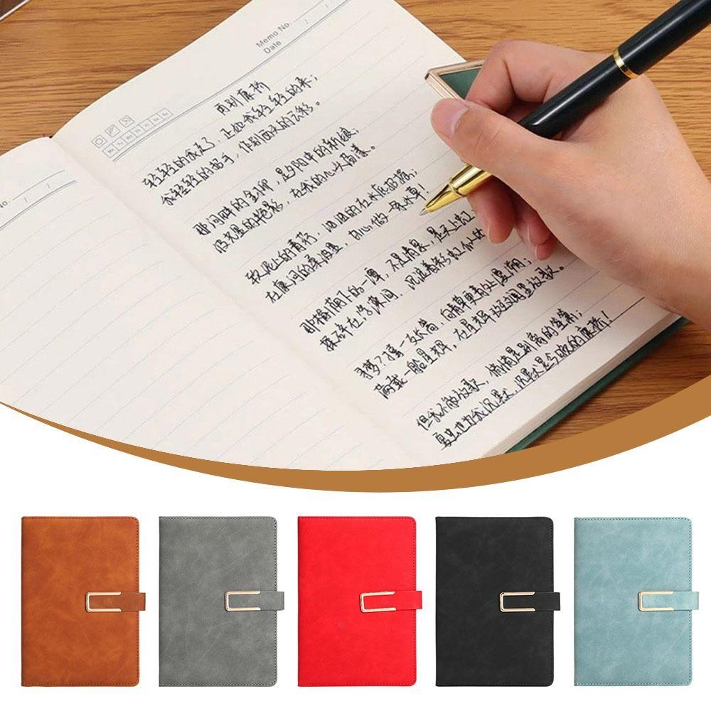 A5 Size A5 Notebook Horizontal Line Loose-Leaf Book New Leather Notebook