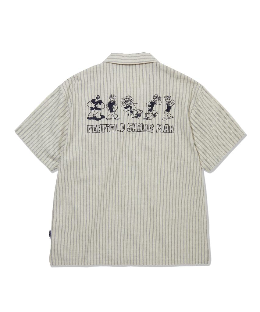PENFIELD Рубашка-поло мужская из льна 'Sailor Man' бежевая_Fs2Wr03U