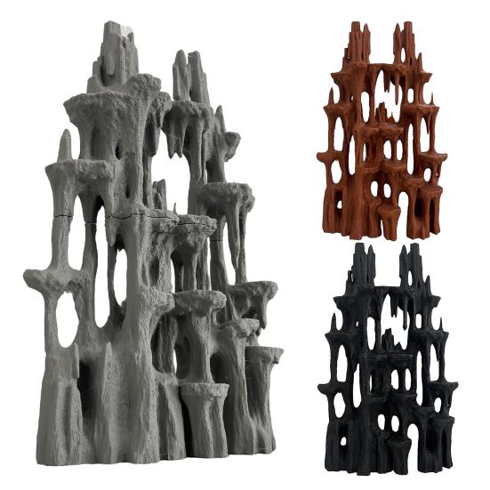 Аквариумный камень Горный вид Искусственное скальное образование Горное украшение Камень для аквариума Рокарий Прячущая пещера для маленьких рыб креветок