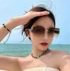 New Frameless Trimming Color Gradual Change Color High Sense Women Driving Sunglasses Fashion Trend Internet Celebrity Sunglasses