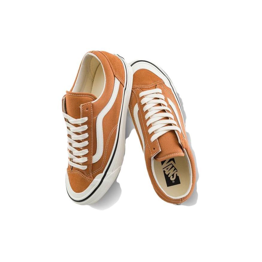 Vans Old Skool Reissue 136 Прочные Дышащие Низкие Кеды для Скейтборда Унисекс Кроссовки Оранжевые VN000MT6BKQ
