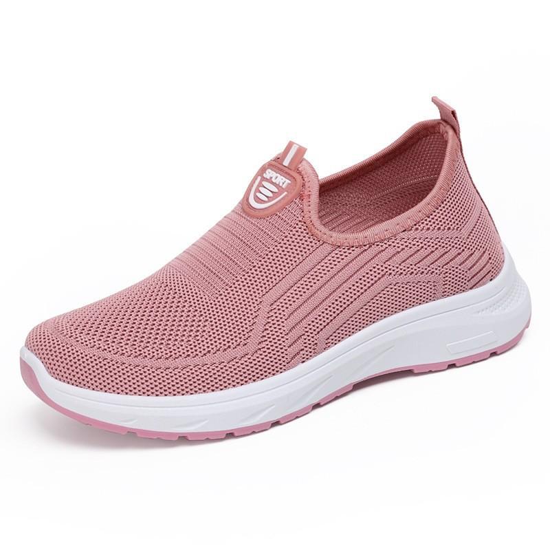 Jinshiyuanshu Shoes Women's Soft-soled Casual Shoes Processing Custom Breathable Women's Single Shoes One Pedal Flying Woven Shoes Lazy Shoes