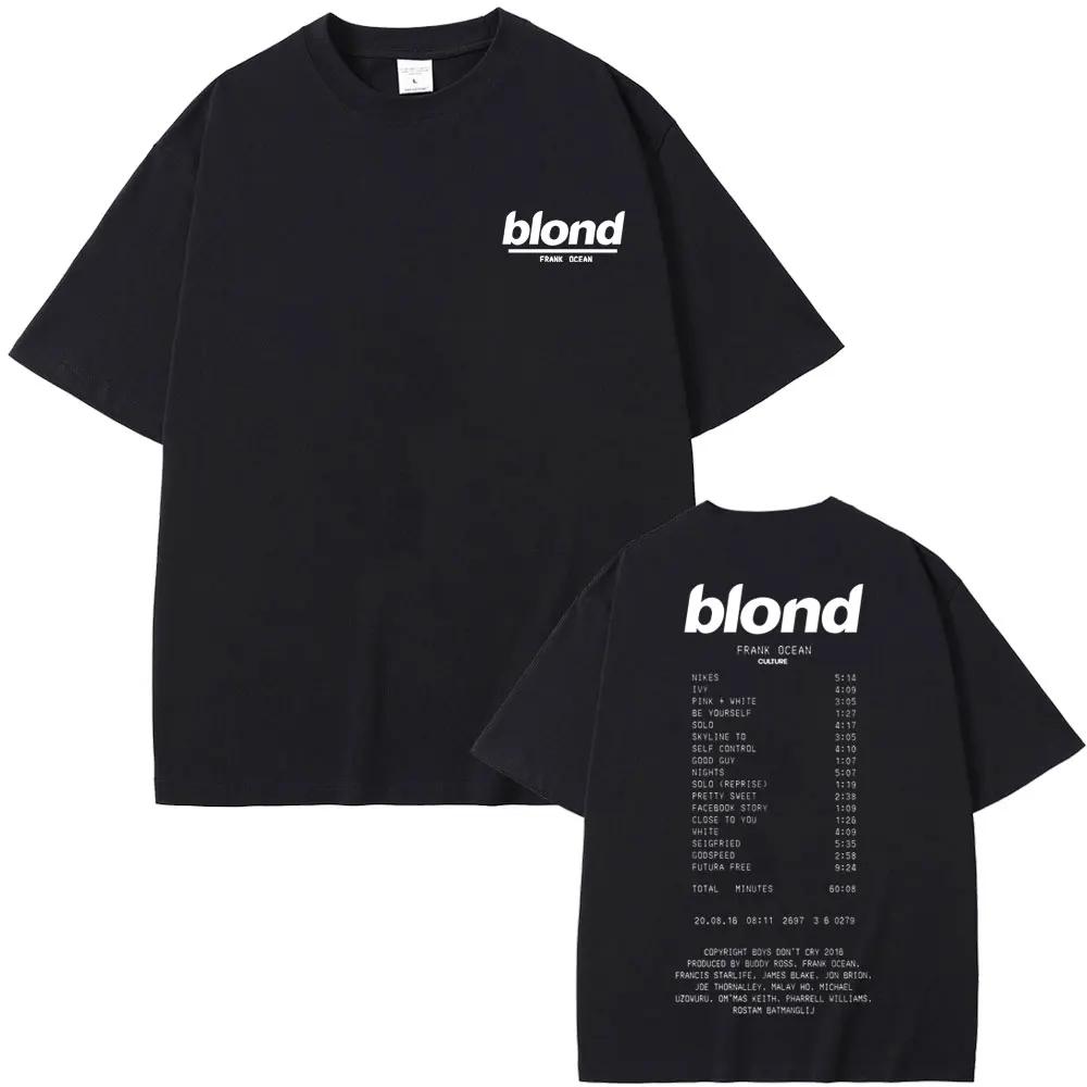 Футболка с принтом Rapper T Shirt Channel Orange Графическая футболка Океан Оверсайз футболки Блондин Хип-Хоп Винтажная футболка Мужская уличная одежда
