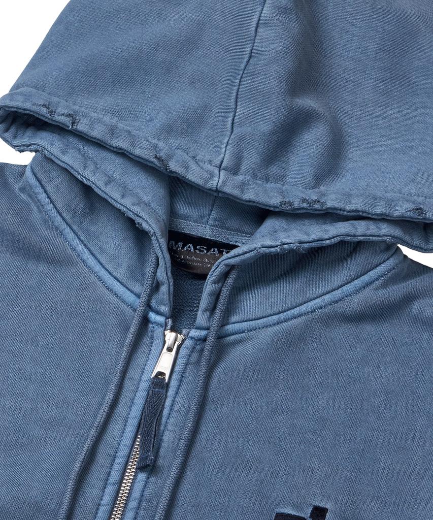 Masat P. Crusades Hood Zip _ Smoke Blue