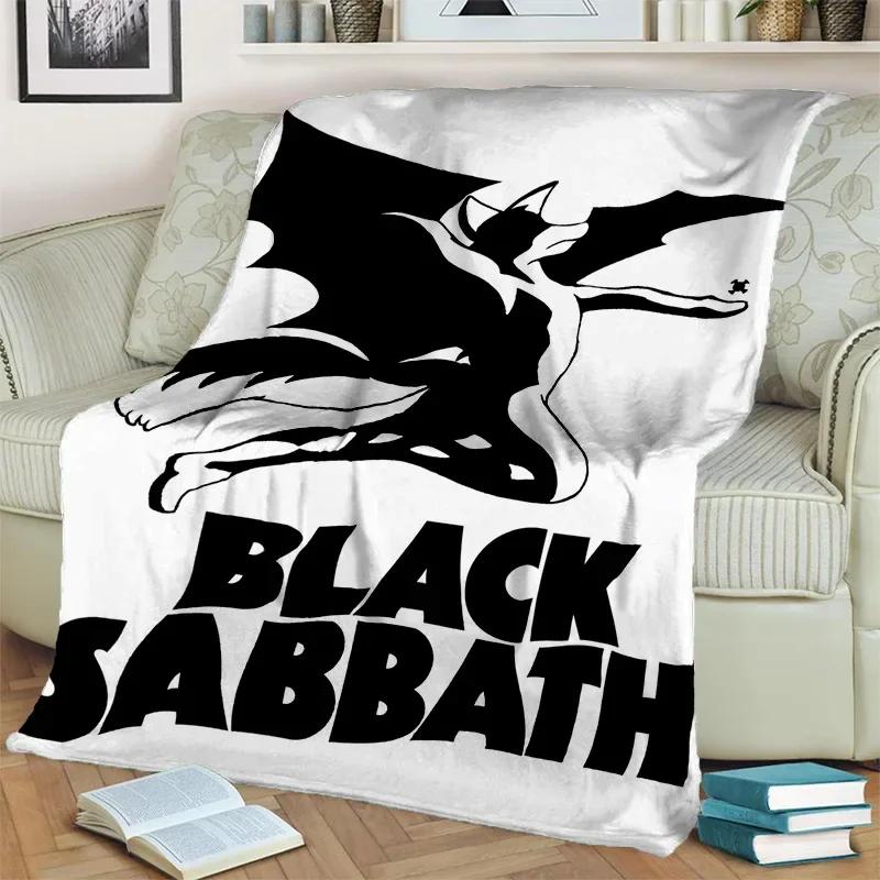 3D BLACK SABBATH Heavy Metal Rock Blanket,Soft Throw Blanket for Home Bedroom Bed Sofa Picnic Travel Office Cover Blanket Kids