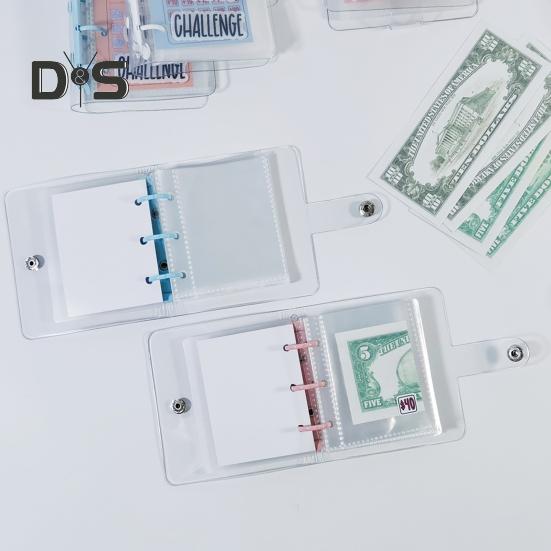 Книга для экономии денег, клейкая пряжка для кошелька, водонепроницаемая, устойчивая к разрывам ПВХ-папка, привлекательный продукт для экономии денег