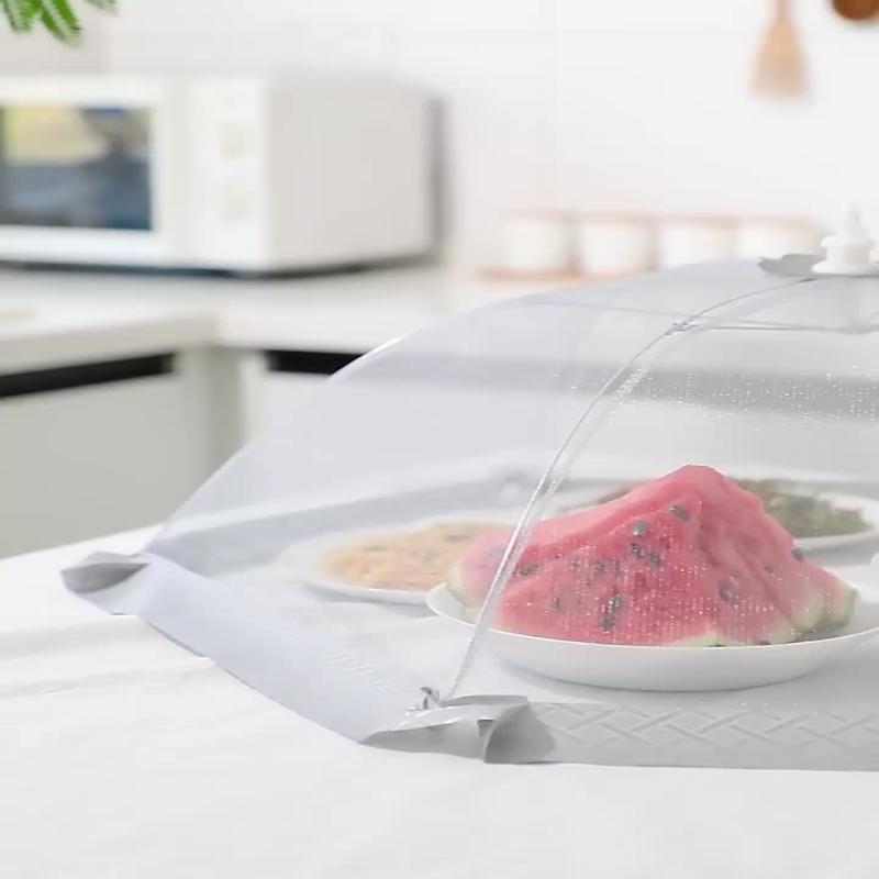 Food Cover Umbrella Table Dishes Mesh Cover Foldable Breathable Anti-Fly Food Net Tent