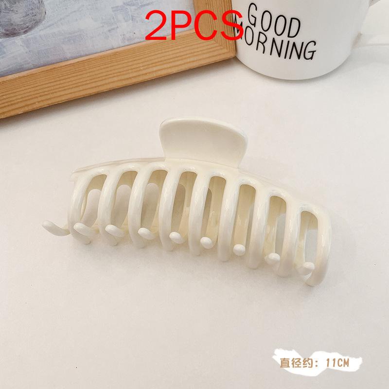 2 шт., комплект головных уборов премиум-класса, новые женские модные зажимы для волос, кофейные, черные, акриловые, большие заколки для волос, зажим для женщин, заколка, аксессуары для волос