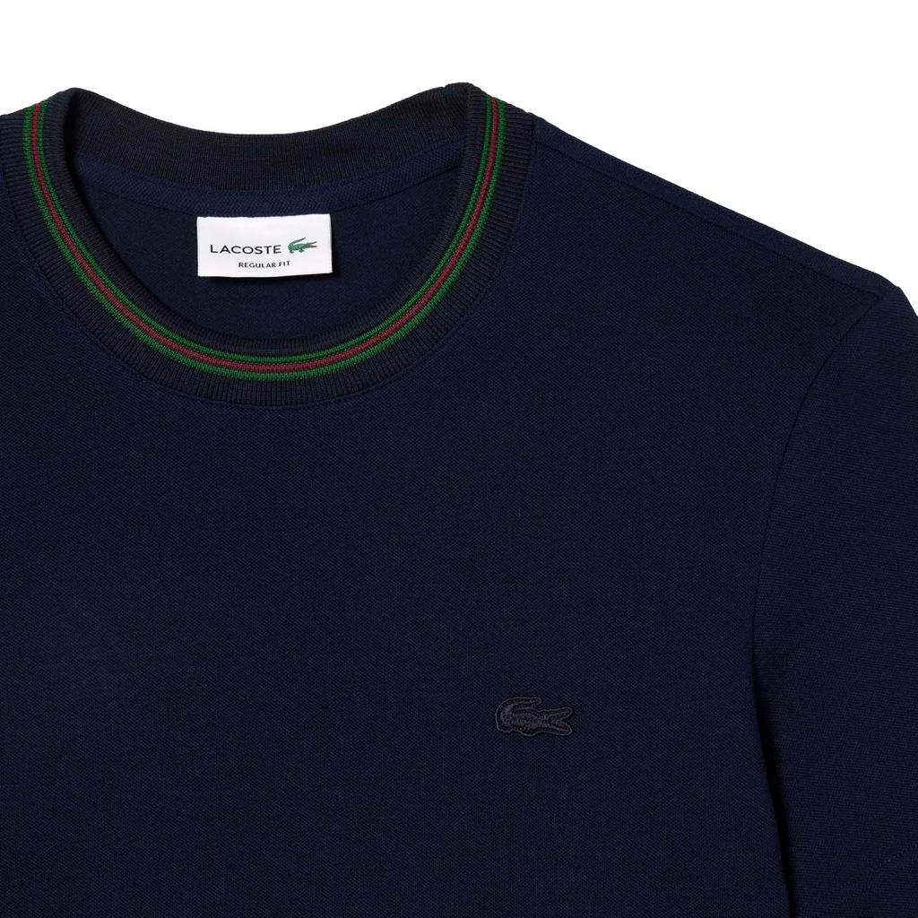 Lacoste Mens Stripe Pique Stretch T-Shirt